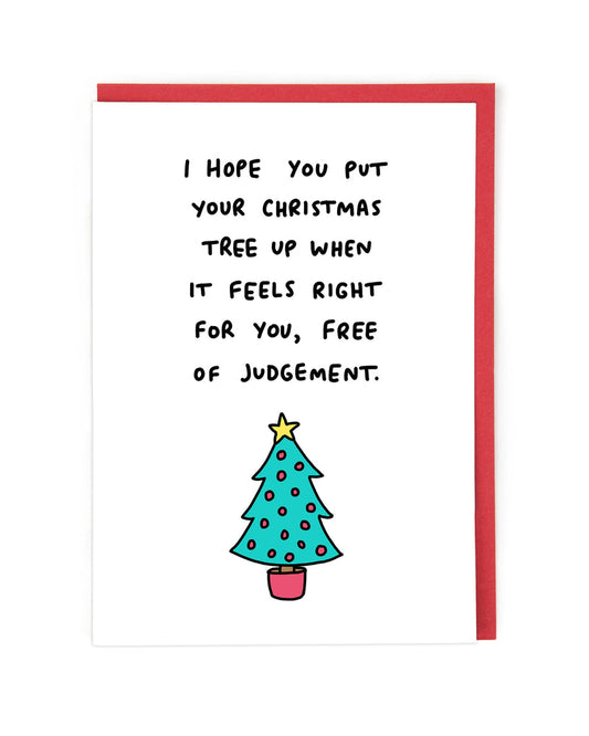 Judgement Free Christmas Tree Card