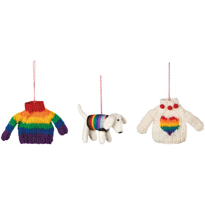 Love is Love Wool Christmas Tree Ornaments