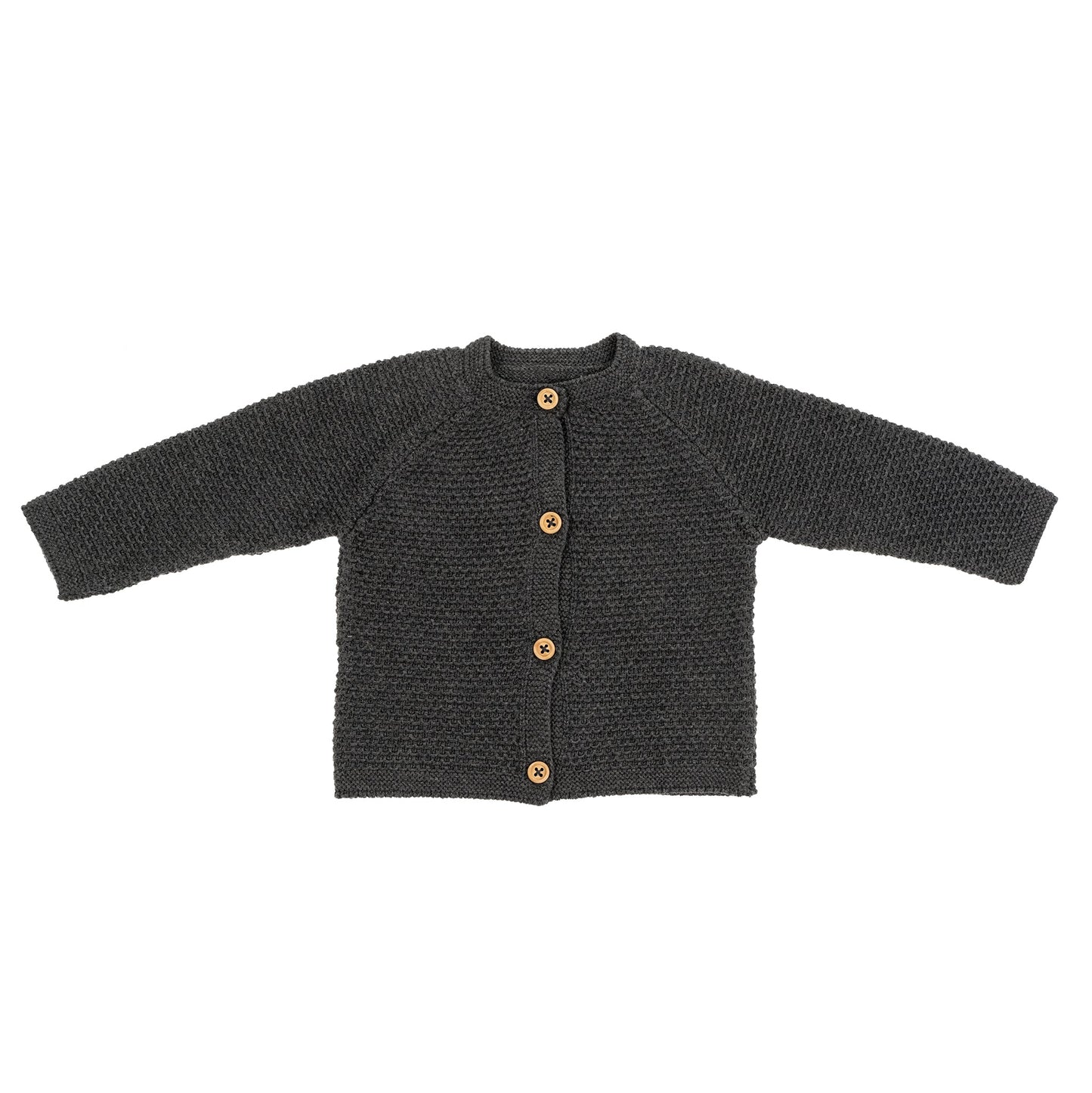 Briar Knit Baby Cardigan in Charcoal