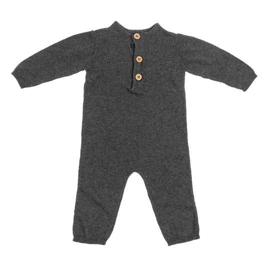 Riley Cotton Onesie in Charcoal