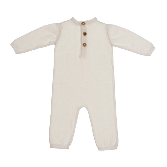 Riley Cotton Onesie in Ivory