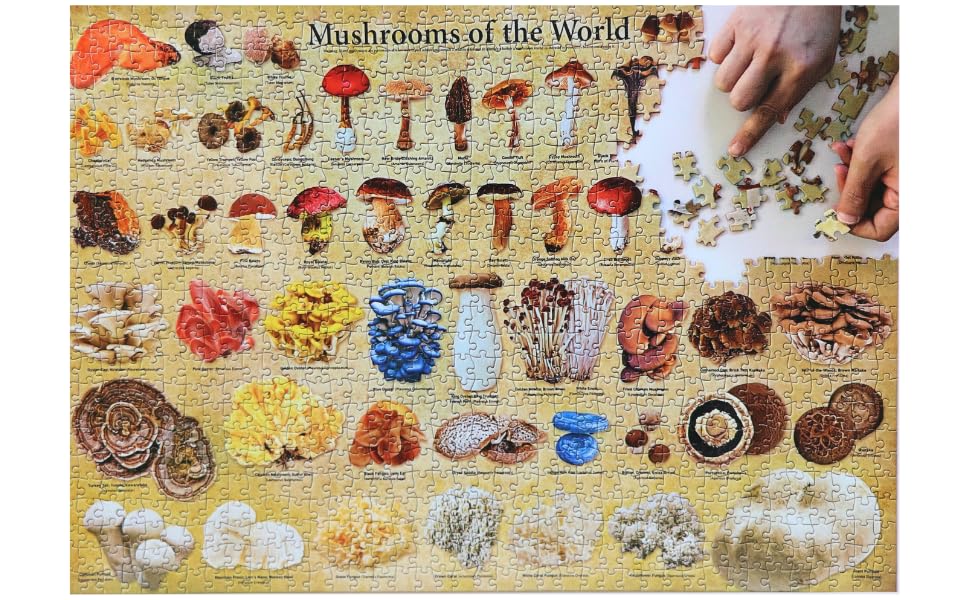 Mushrooms of the World 1000 Piece Puzzle