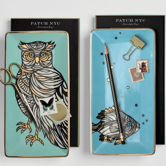 Patch NYC Owl Rectangle Porcelain Tray