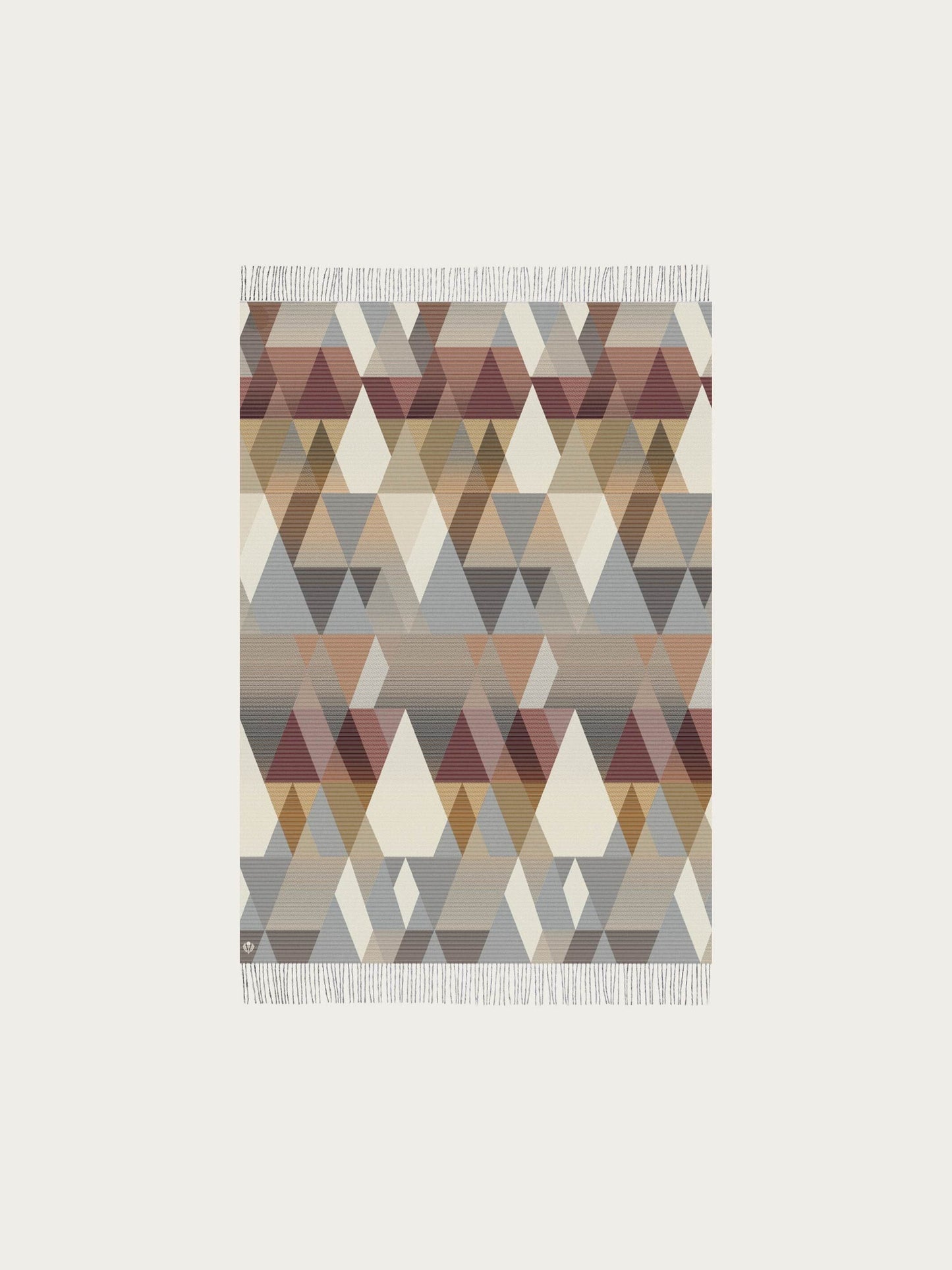 Triangle Design Blanket - Rust