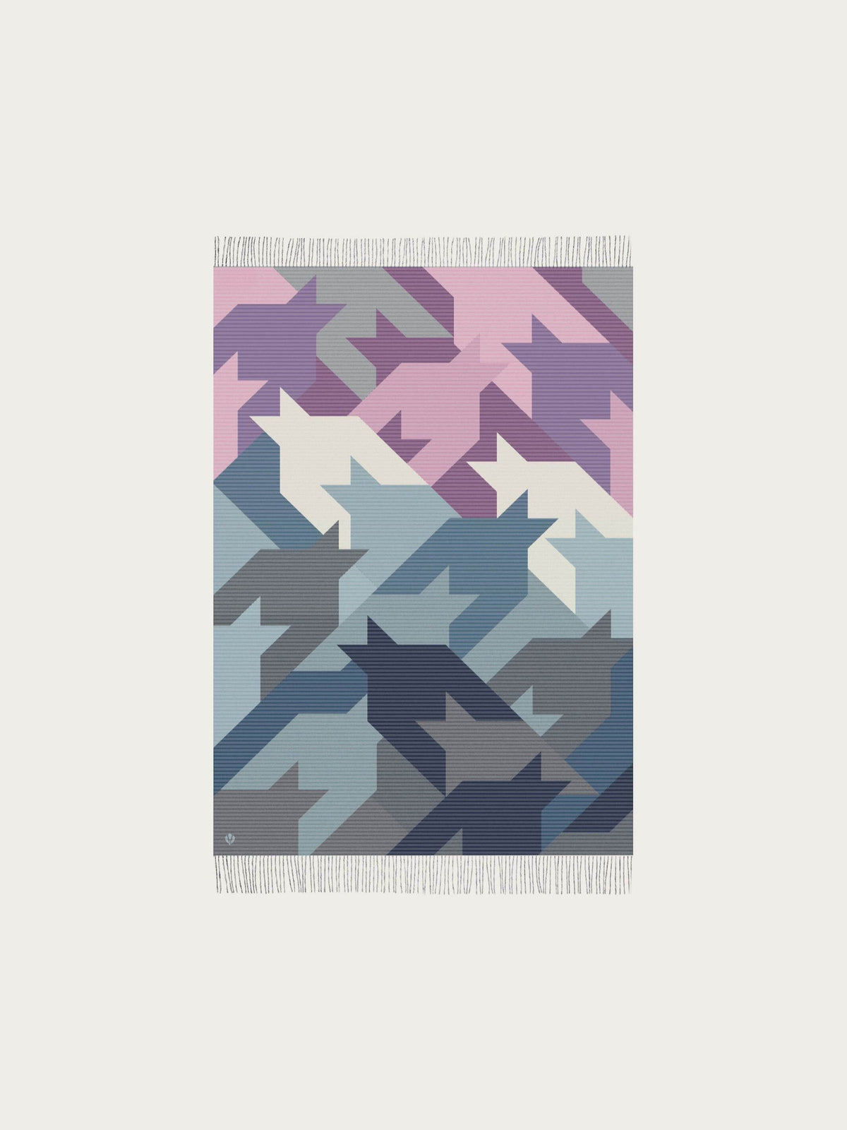 Cashmink Blanket Houndstooth Blue