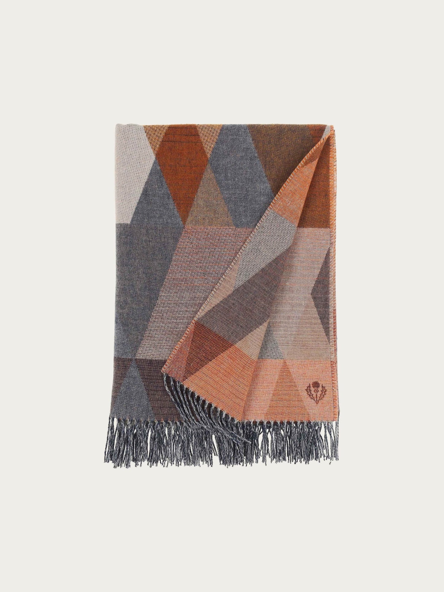 Triangle Design Blanket - Rust