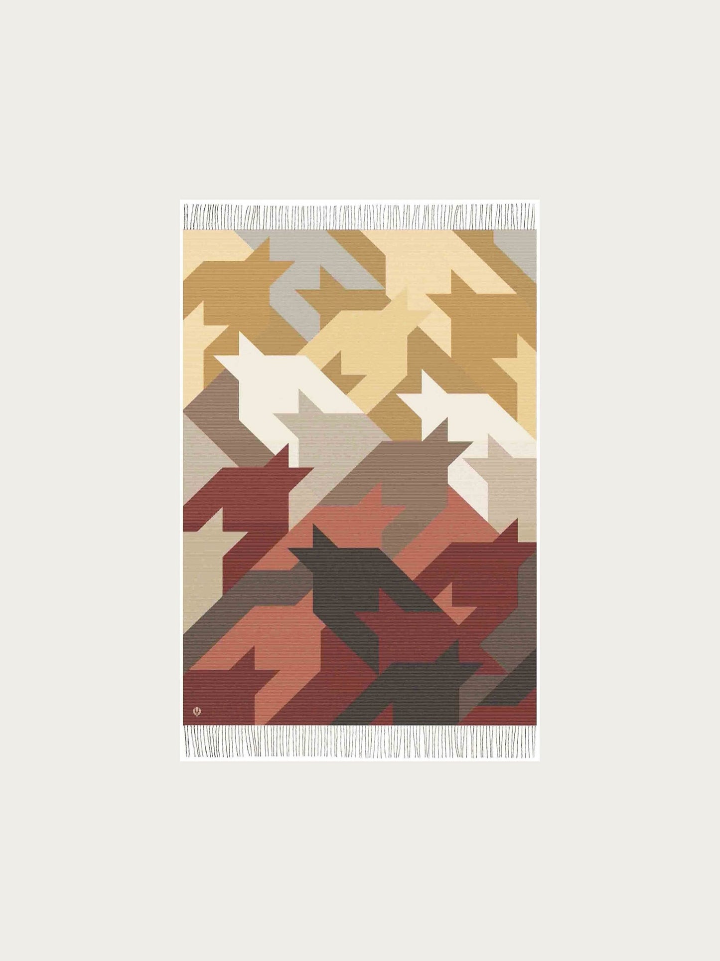 Houndstooth Blanket - Camel