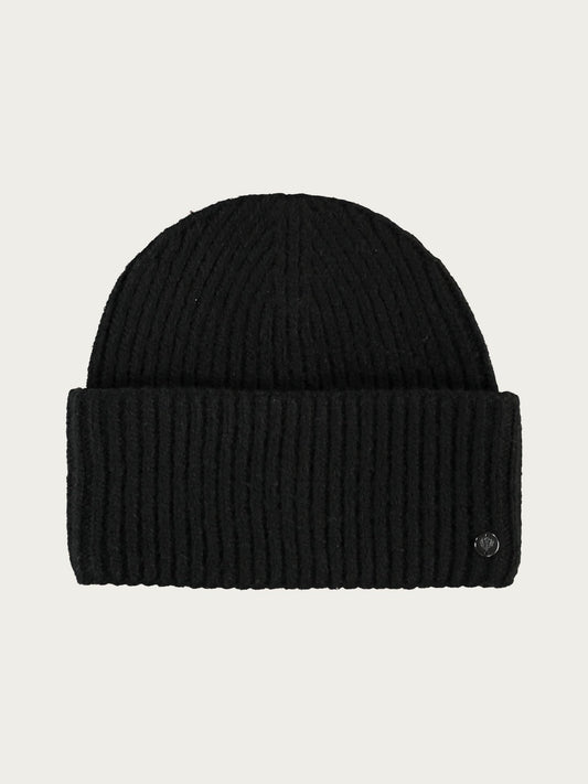 Rib Knit Toque Black