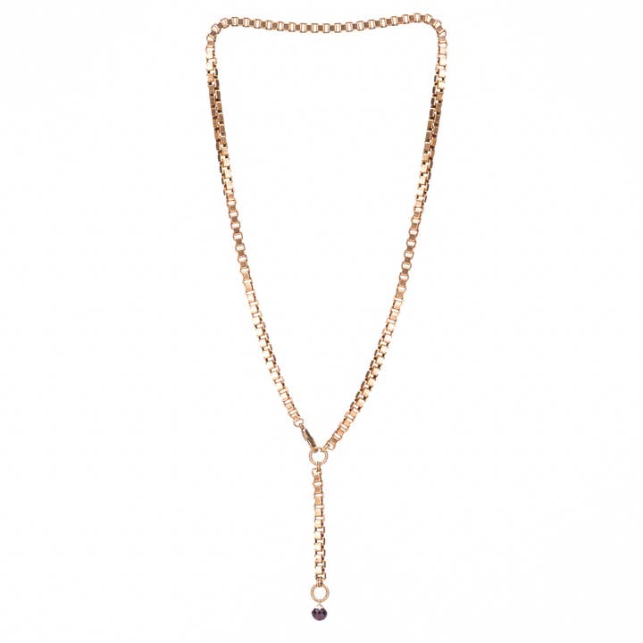 XL Box Chain Lariat Necklace SS26