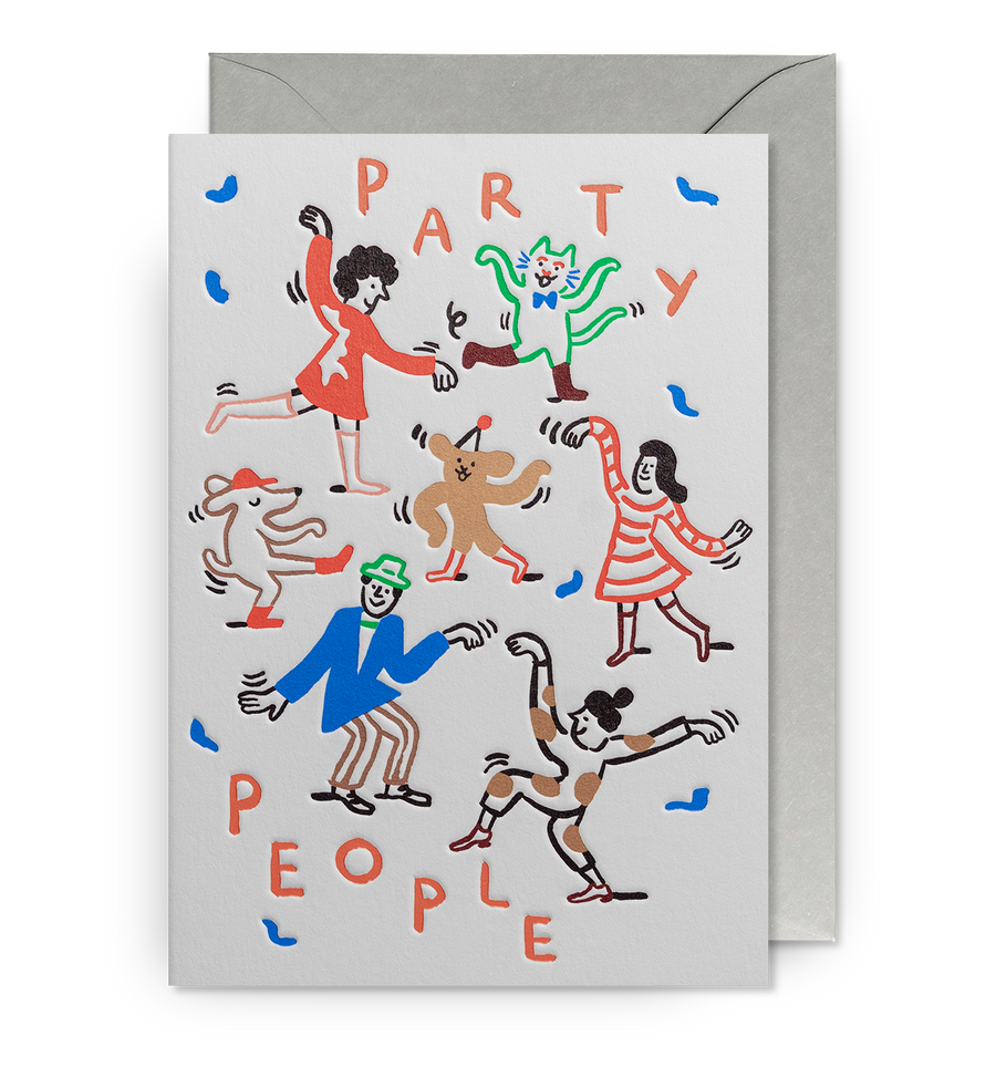 Party People Retro Birthday Card