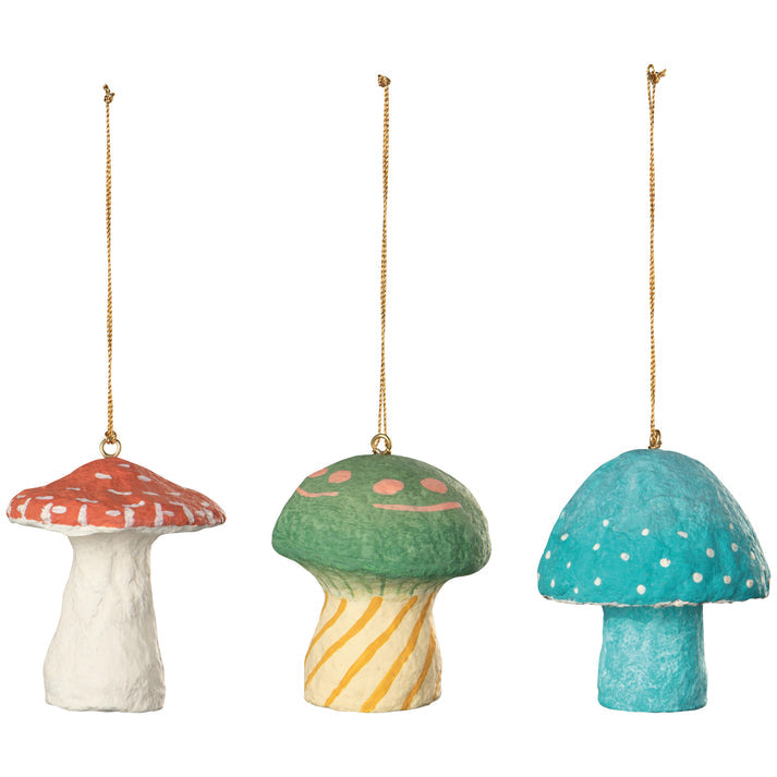 Mushroom Gems Mache Christmas Tree Ornament