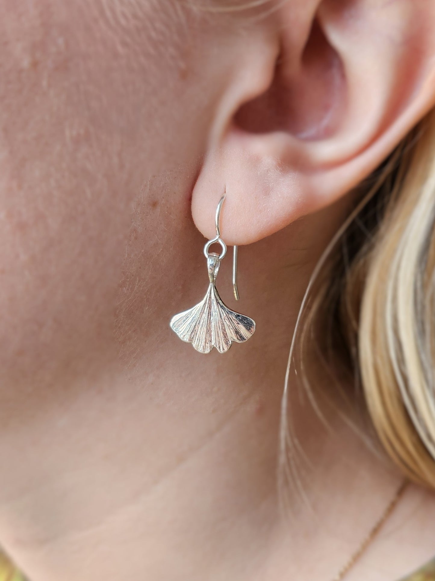 Mini Ginkgo Dangle Earrings