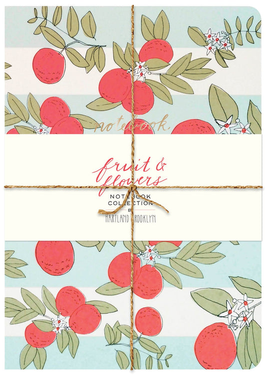Fruits and Flowers Notebook Set