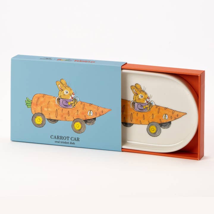 Magpie X Richard Scarry Carrot Car Oval Trinket Dish