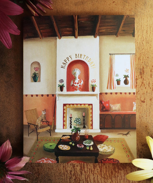 Auricula Theatre Happy Birthday Card