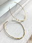 Hammered Oval Hoop Earrings
