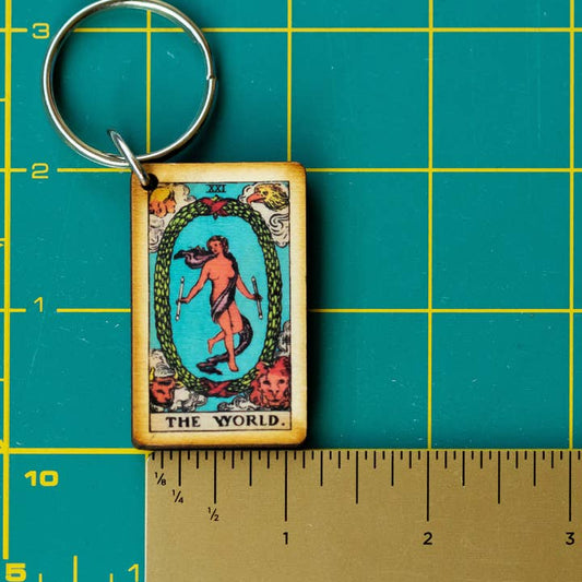 Loteria The World Full Color Wooden Keychain