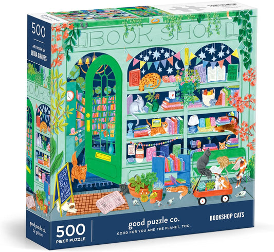 Bookshop Cats 500 Piece Puzzle