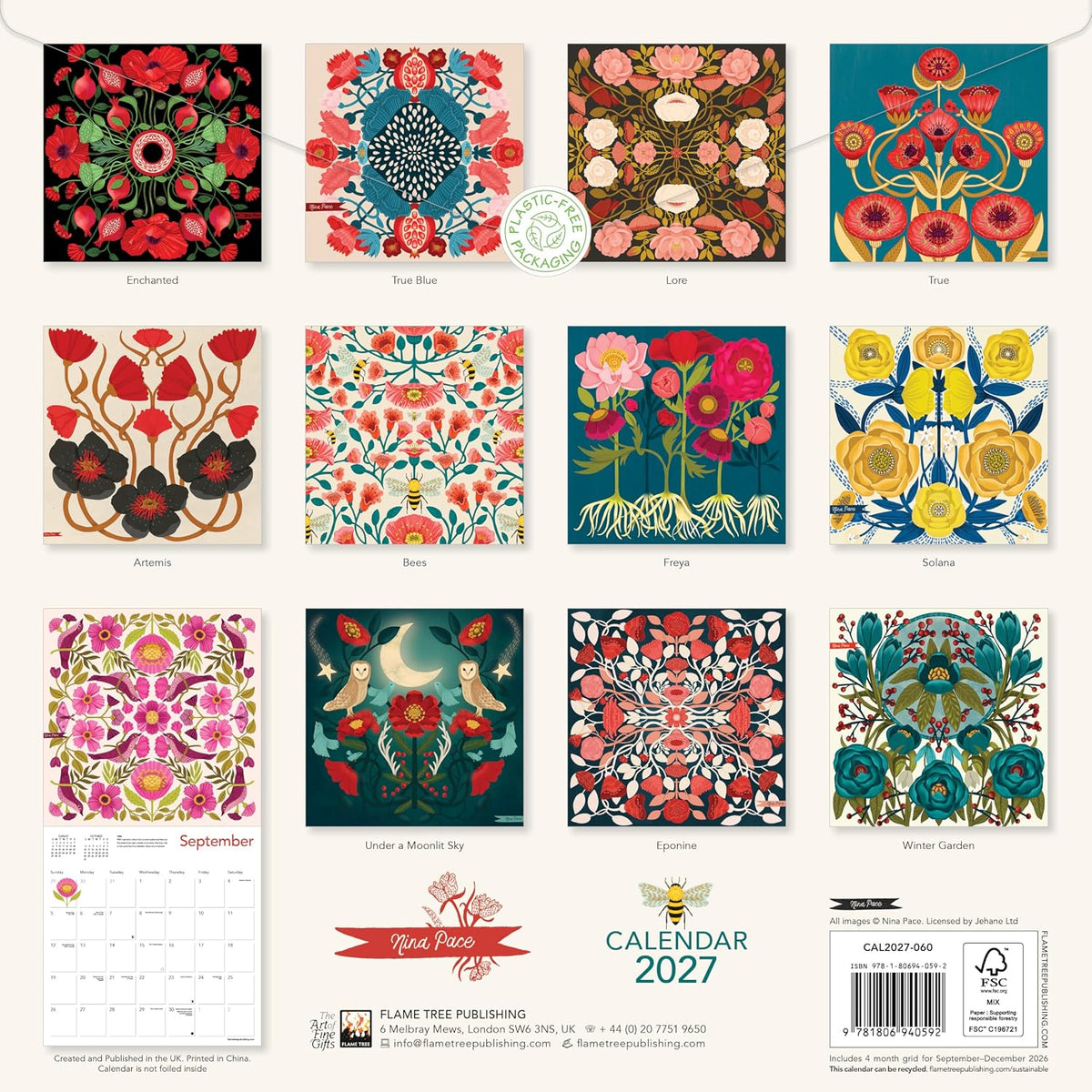 Nina Pace 2027 Wall Calendar