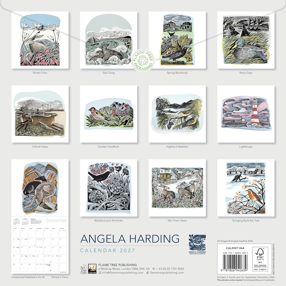 Angela Harding 2027 Wall Calendar