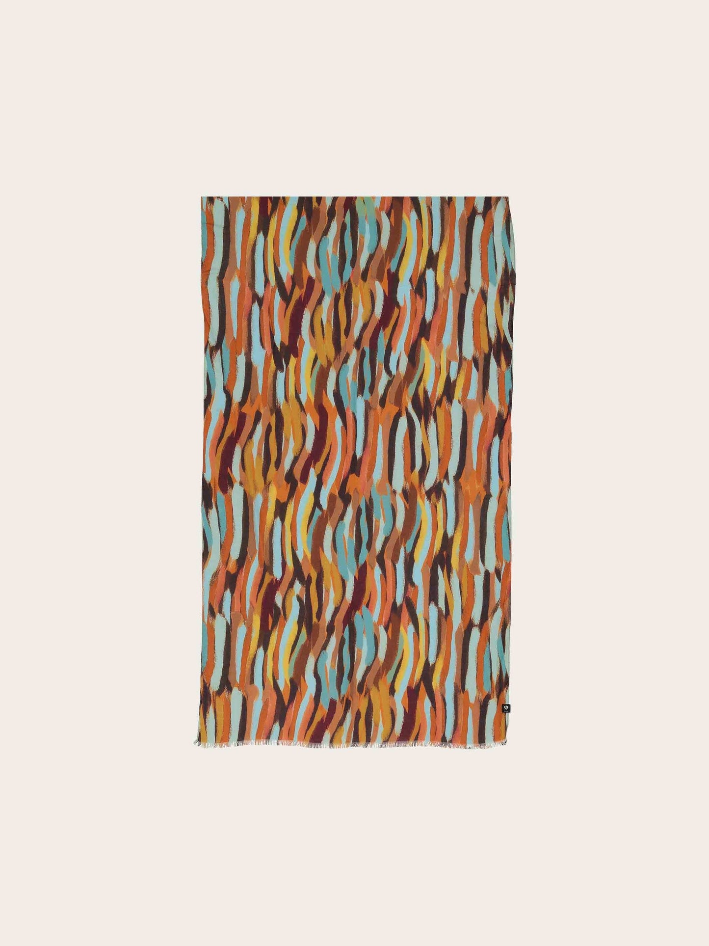 Lightweight Viscose Scarf with Stripe Design