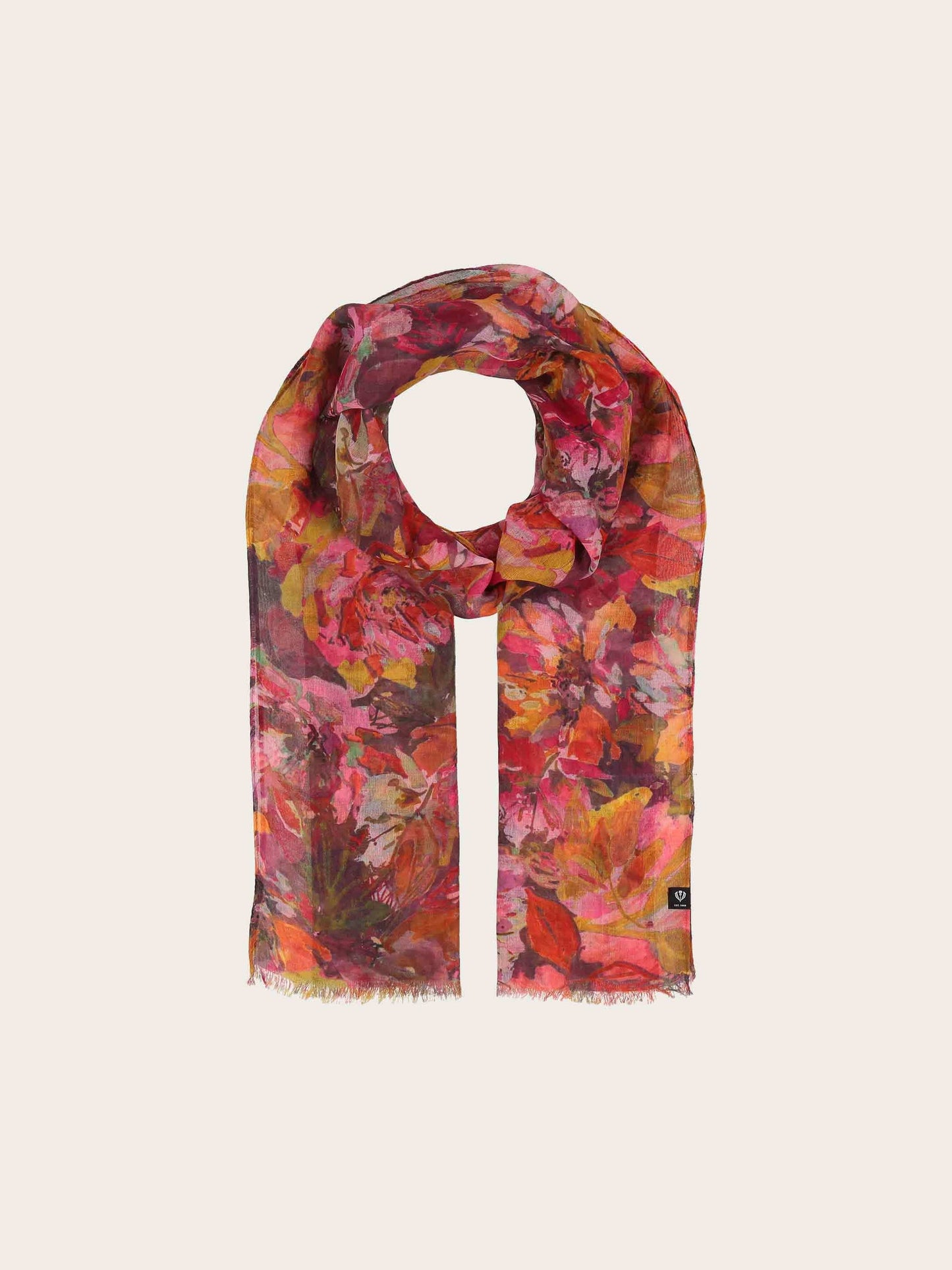 Lightweight Recycled Polyester Floral Scarf