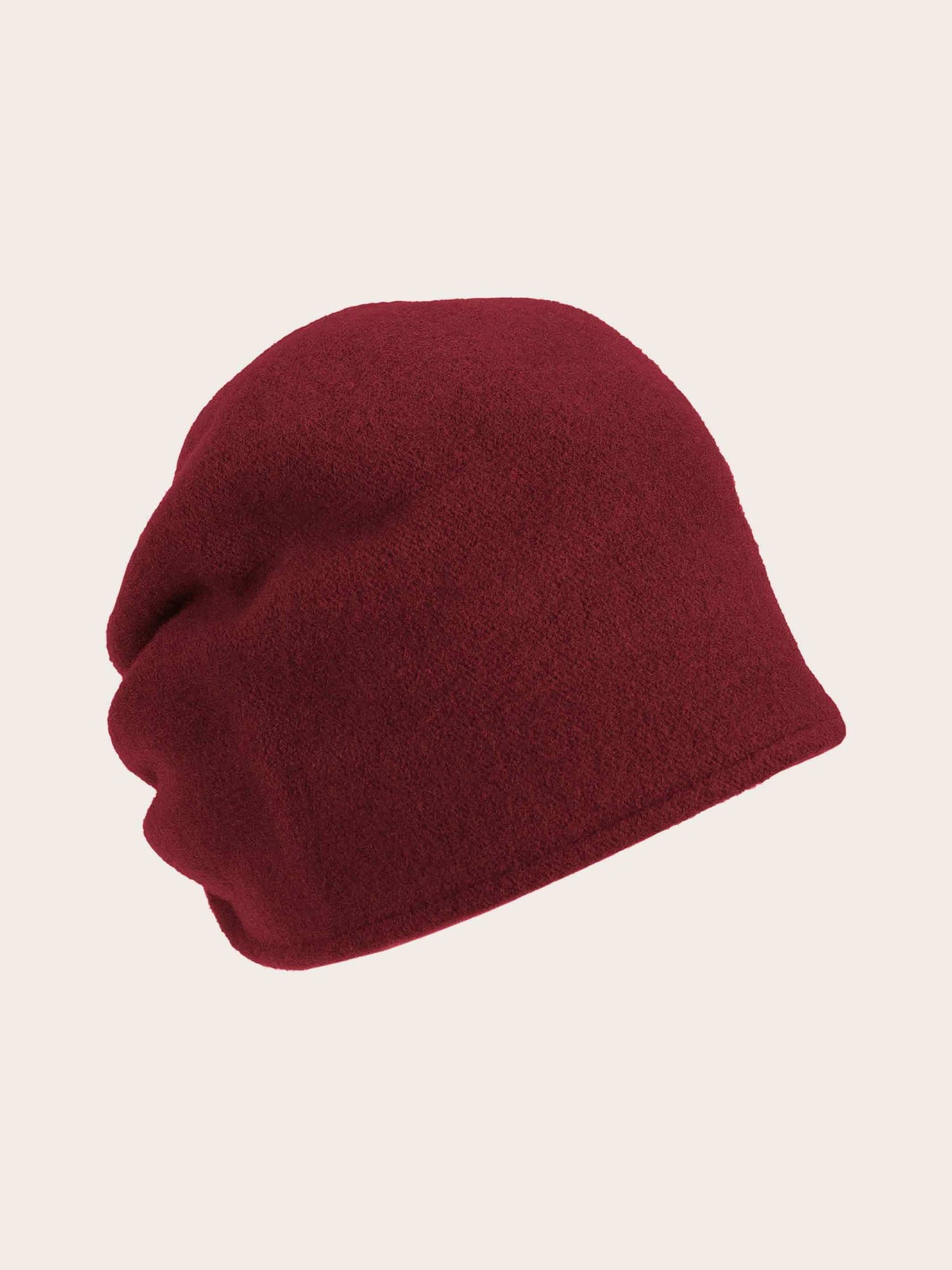 Wool Beanie With Folded Back
