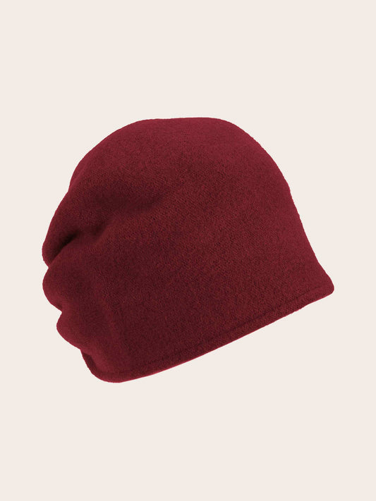 Wool Beanie With Folded Back