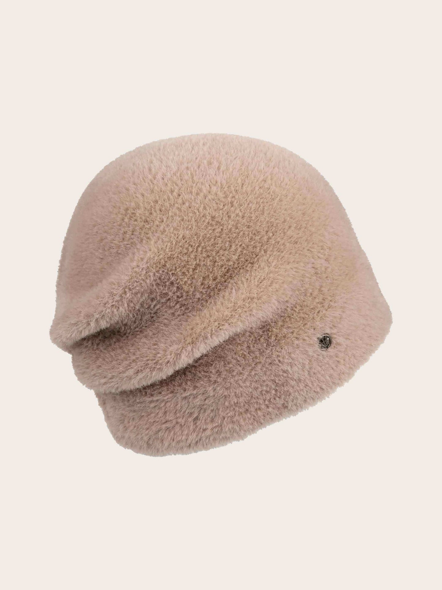Fuzzy Beanie With Folded Back