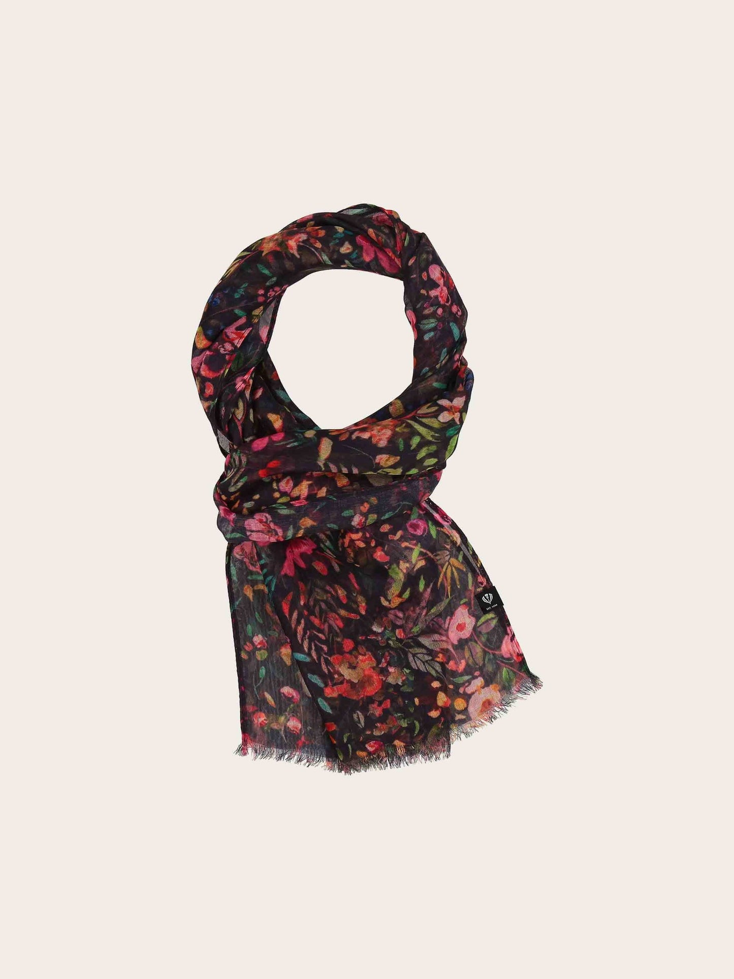 Lightweight Recycled Polyester Floral Scarf