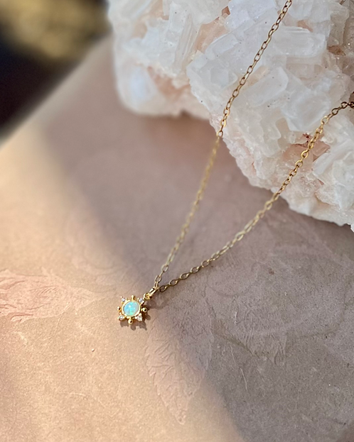 Opal Sun Necklace