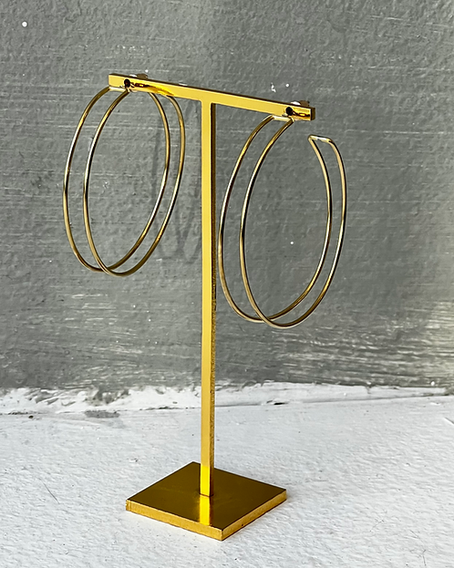 Assorted Brass Hoop Earrings