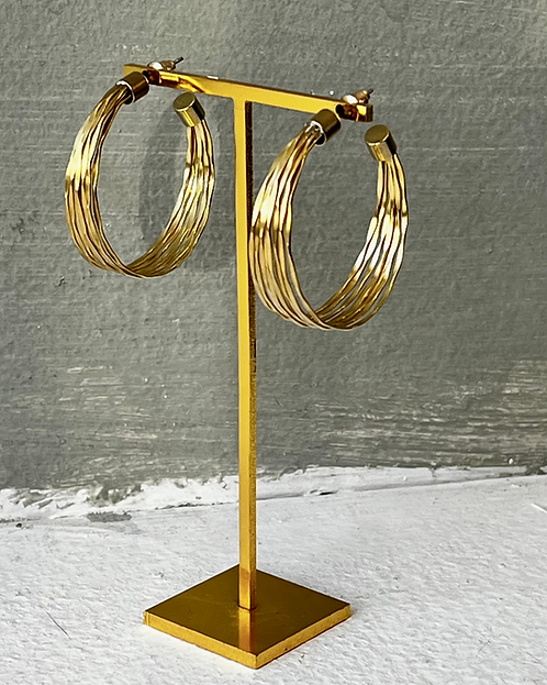 Assorted Brass Hoop Earrings