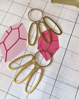 Brass Statement Earrings