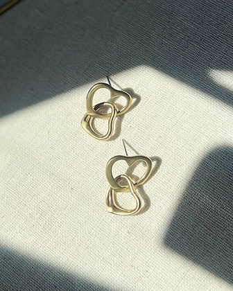Linked Heart Earrings