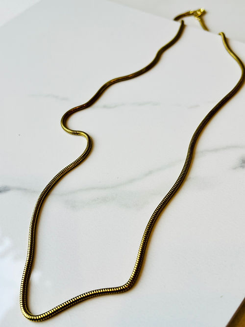 Vintage Brass Snake Chain