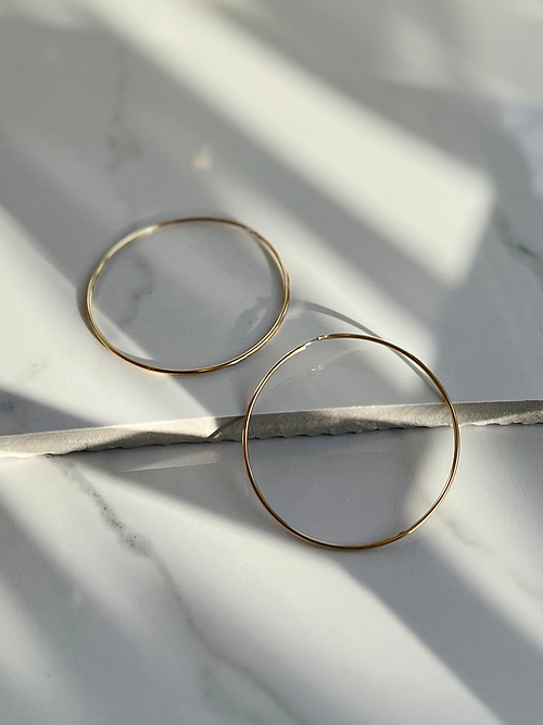 Flat Brass Hoops