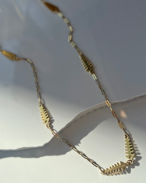 Fishbone Chain Necklace