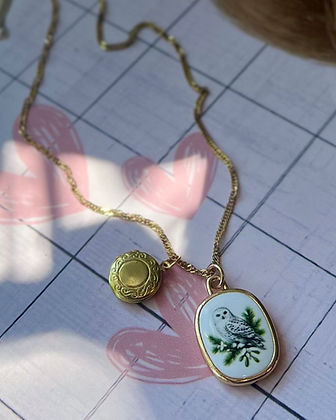 Ceramic Little Locket Pendants
