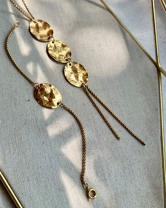 Textured Oval Chain Bracelet