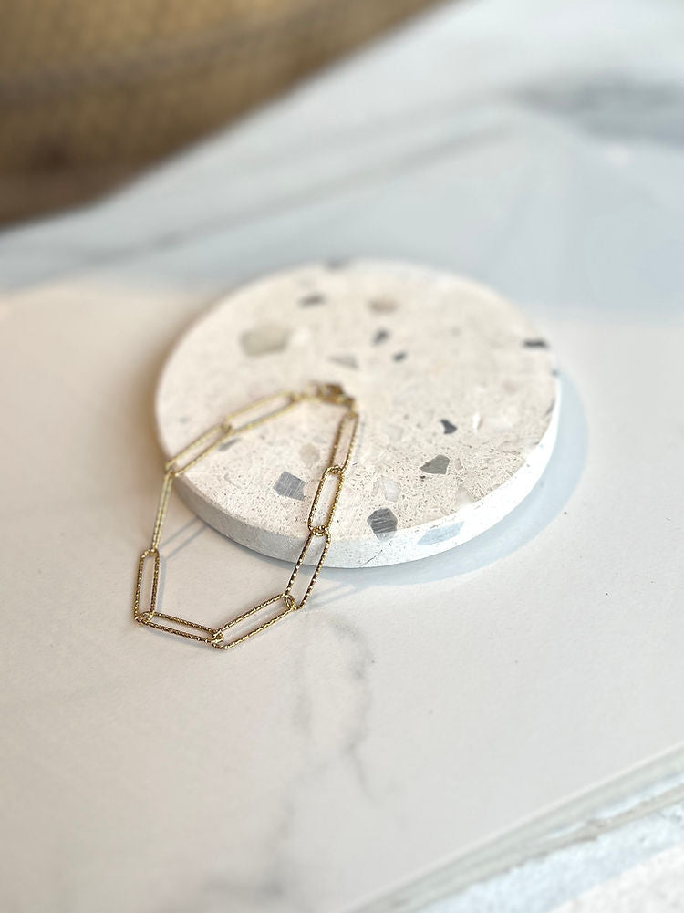 Textured Paperclip Bracelet