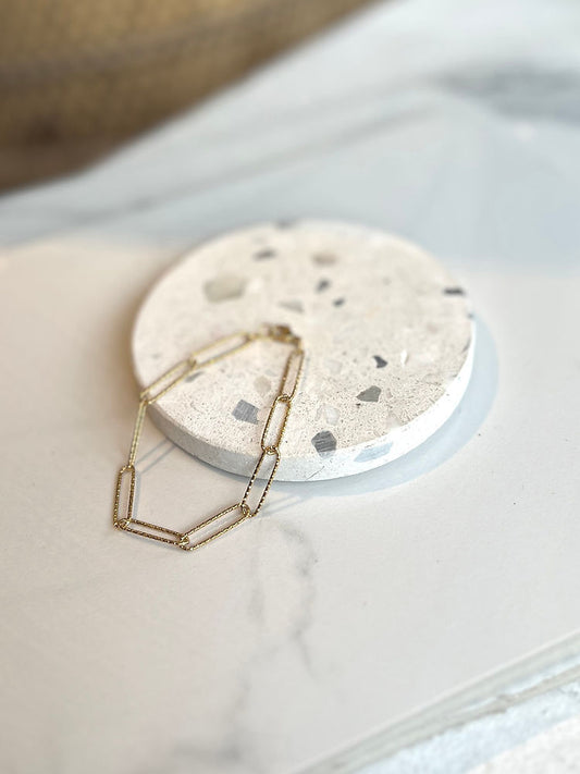 Textured Paperclip Bracelet