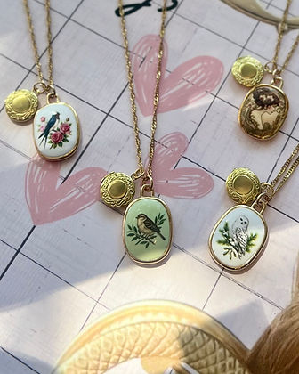 Ceramic Little Locket Pendants