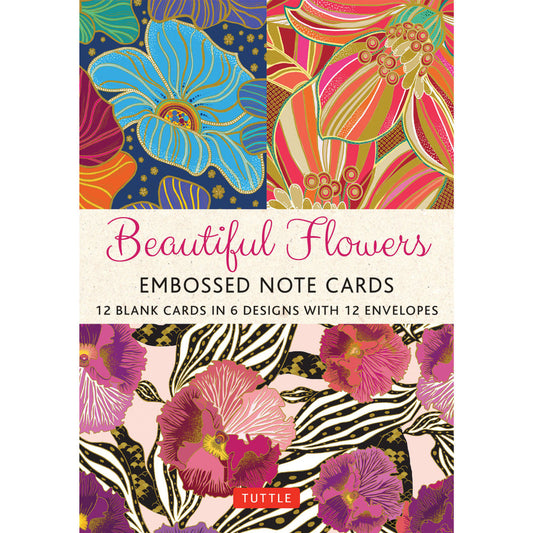 Beautiful Flowers Embossed Note Cards