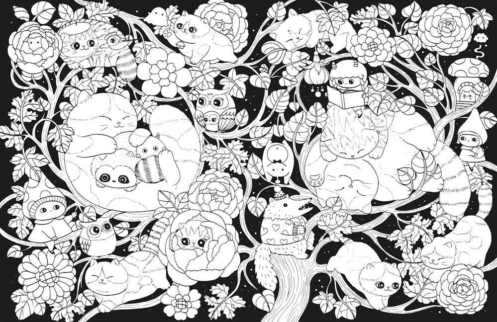A Million Kittens: Adorable Felines to Color