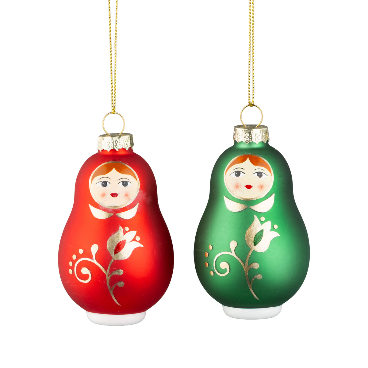 Matryoshka Doll Ornament Red