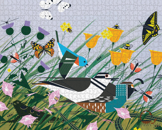 Once There Was A Field Charley Harper 1000 Piece Puzzle