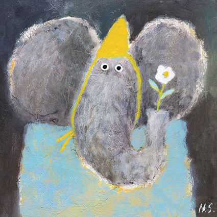 Elephant & Flower Card