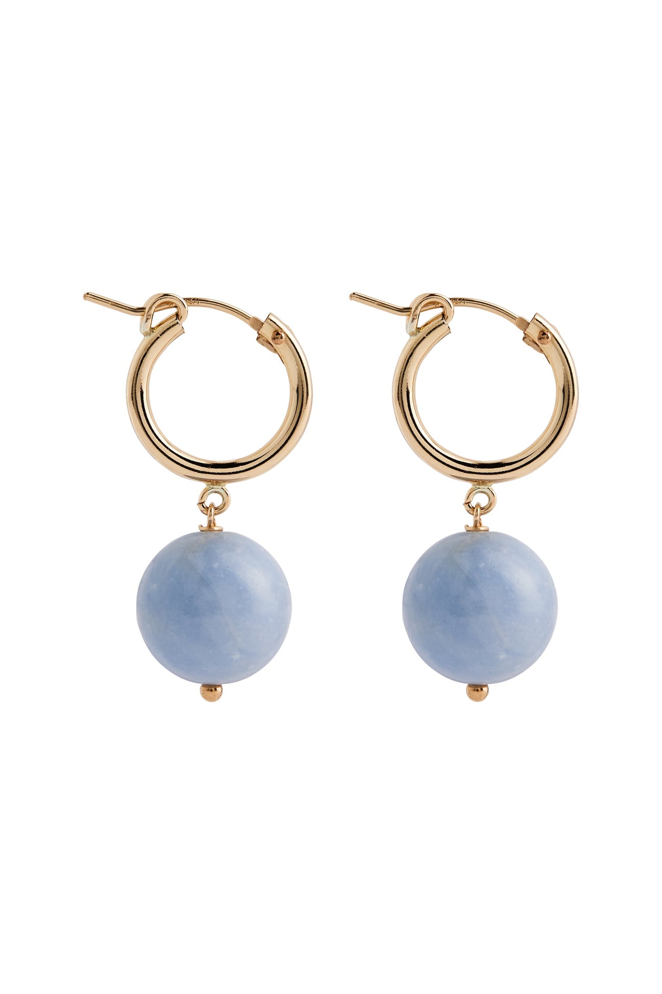 Angelite Boule Hoops