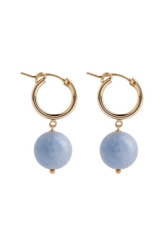 Angelite Boule Hoops